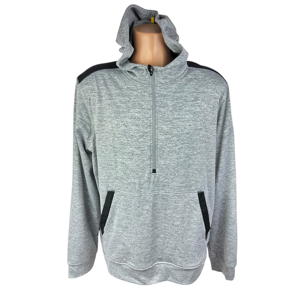 Scoor Mens XL Gray Hoodie Jacket Pullover Long Sleeve Polyester